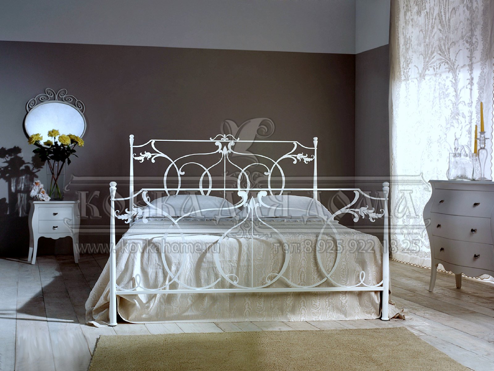 Кованые кровати — 80 фото изумительных решений в интерьере